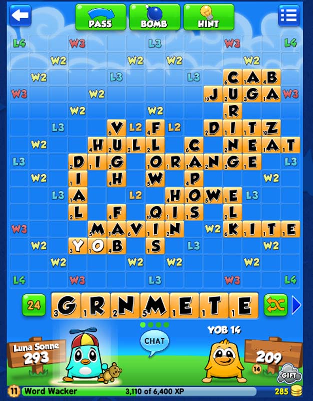word chums game situation