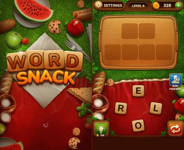 setting of word snack
