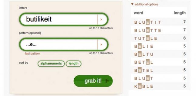 letter sortin tool make words with letters