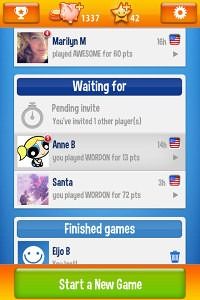 In WordOn you can play several games at the same time