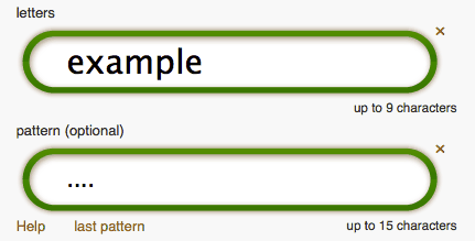 dots in pattern field