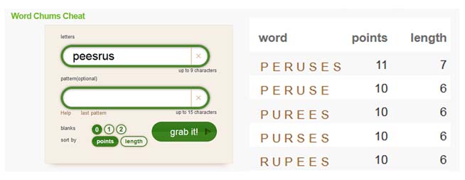  Word Chums CHEAT Generator For The BEST WORDS