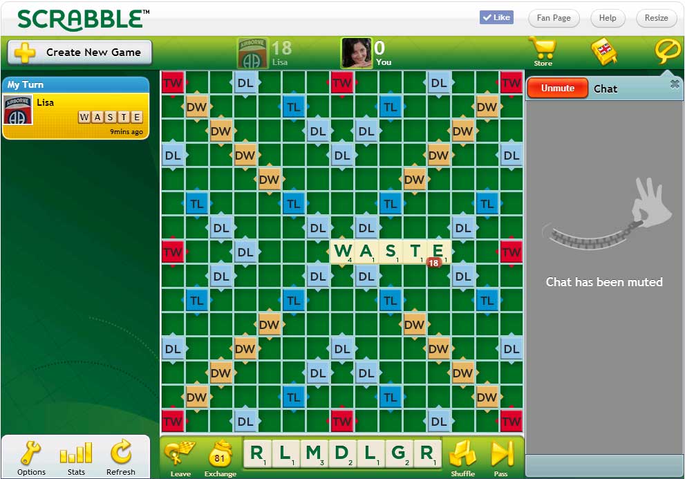 Scrabble, Free Online Multiplayer Word Game