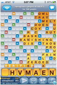 Screen shot - Words with Friends