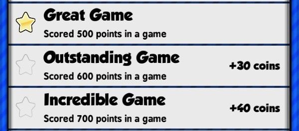 As you can see, I already achieved a game with 500 points. But I still couldn't manage to get 600.