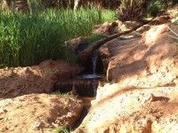 Water flowing out of a qanat