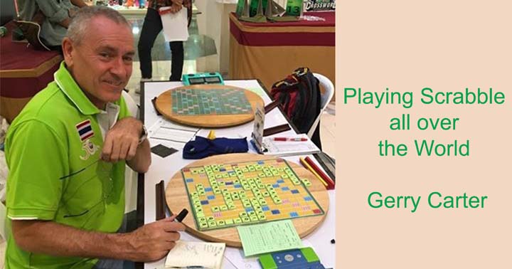 Gerry Carter playing scrabble