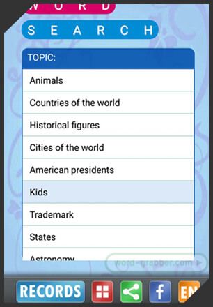 The Word Search topics