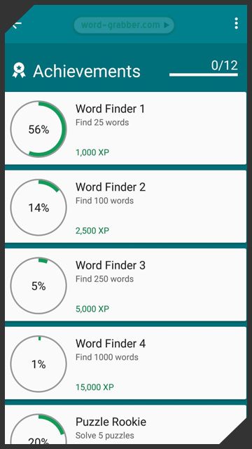 Word Finder Achievements