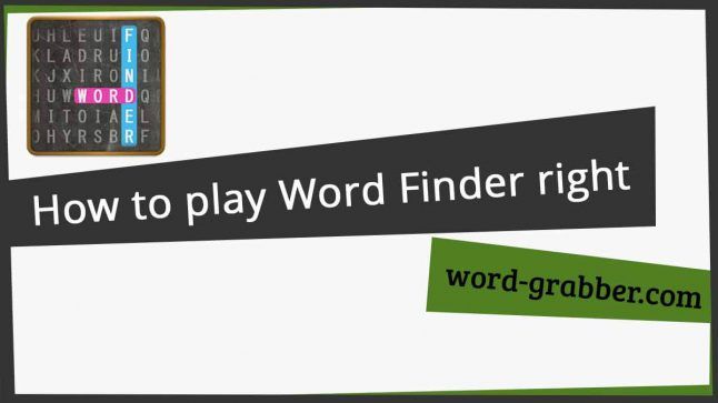 How to play Word Finder