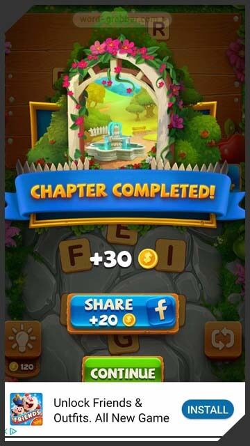 chapter completed in word yards