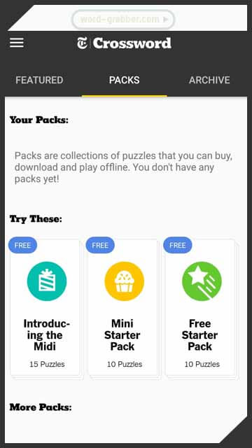 different packs