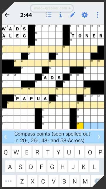 crossword clue